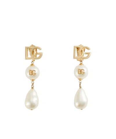 DOLCE & GABBANA DOLCE  GABBANA DG LOGO DROP EARRINGS