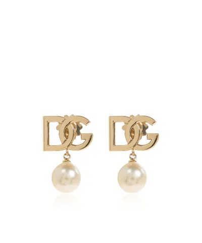 Dolce & Gabbana Pendant Earrings In Brown