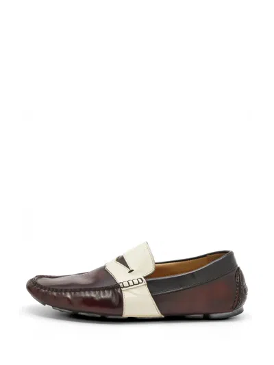 Pre-owned Dolce & Gabbana Penny Slip-on Loafers In Brown
