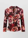 Dolce & Gabbana Floral-print Fitted-waistline Blazer