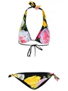 Dolce & Gabbana Peonie Pink Polyamide Blend Bikini In Pink