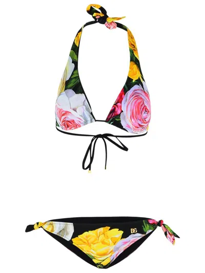 Dolce & Gabbana Peonie Pink Polyamide Blend Bikini