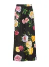 Dolce & Gabbana Peony And Roses Print Pants In Multicolour