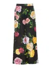 Dolce & Gabbana Peony And Roses Print Pants In Multicolour