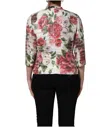 Dolce & Gabbana Multicolor Peony Print Polyester Coat Jacket In Multi