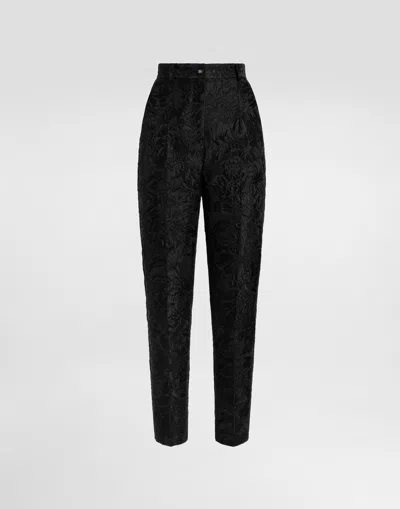 Dolce & Gabbana Peony-motif Brocade Trousers
