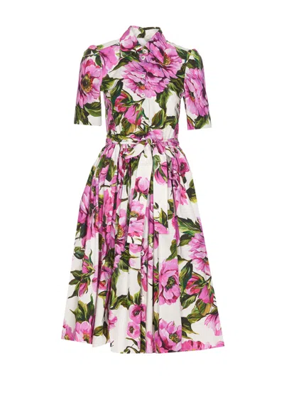 Dolce & Gabbana Women Flower Print Dress In Multi