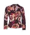 Dolce & Gabbana Floral-print Fitted-waistline Blazer In Multicolor