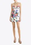 Dolce & Gabbana Cotton Calf-length Shirt Dress With Peony Print In Multicolor