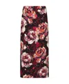 Dolce & Gabbana Peony-print Pencil Skirt In Red