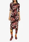 Dolce & Gabbana Floral Cady Midi Dress In Multicolor