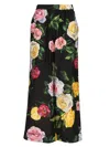 Dolce & Gabbana Peony And Roses Print Pants