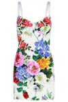 Dolce & Gabbana Cotton Calf-length Shirt Dress With Peony Print