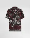 Dolce & Gabbana Bouquet Fiori Short Sleeve Notched Collar Shirt In Multi