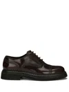 DOLCE & GABBANA DOLCE & GABBANA PERFORATED CALF LEATHER LACE-UP SHOES