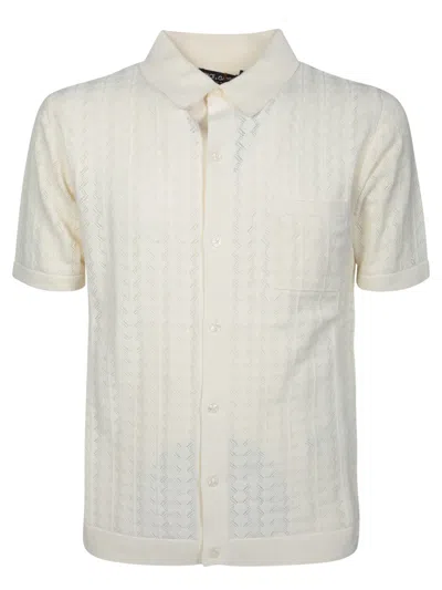 DOLCE & GABBANA PERFORATED COTTON KNIT SHIRT