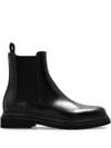 Dolce & Gabbana Leather Chelsea Ankle Boots In Black