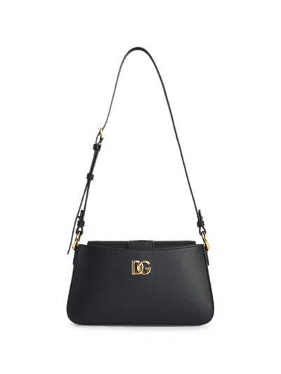 Dolce & Gabbana Black Logo Small Shoulder Bag In Red