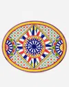 Dolce & Gabbana Carretto Siciliano Porcelain Platter In Multicolor