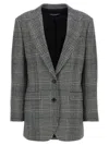 Dolce & Gabbana Grey Single-breasted Jacket With Peak Revers In Wool And Cashmere Woman