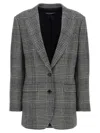Dolce & Gabbana Grey Single-breasted Jacket With Peak Revers In Wool And Cashmere Woman