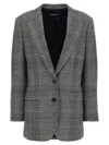 Dolce & Gabbana Grey Single-breasted Jacket With Peak Revers In Wool And Cashmere Woman In Multicolor