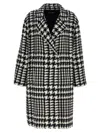 Dolce & Gabbana Wool Blend Two-tone Coat With Snap Buttons In Multi