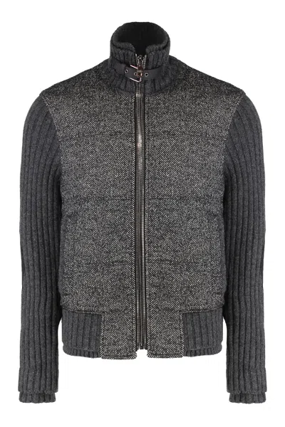 Dolce & Gabbana Pied-de-poule Patterned Jacket In Knitwear In Black