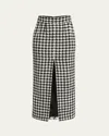 Dolce & Gabbana Macro Pattern Maxi Skirt In Black
