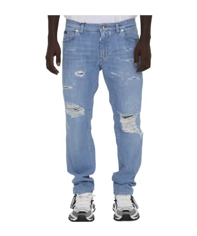 Dolce & Gabbana Slim Jeans In Blue