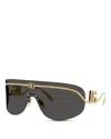 Dolce & Gabbana Pillow Shield Sunglasses, 140mm In Gold
