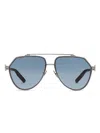 Dolce & Gabbana Pilot-frame Sunglasses In Silver