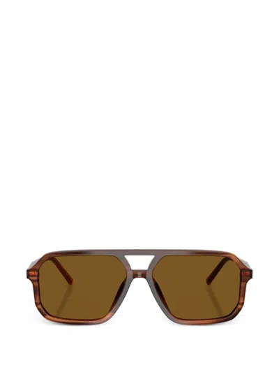 Dolce & Gabbana Pilot-frame Tortoiseshell Sunglasses In Brown