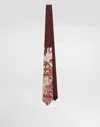 Dolce & Gabbana Pin-up Print Silk Tie In Brown