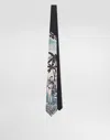 Dolce & Gabbana Pin-up Print Silk Tie In Brown