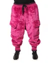 Dolce & Gabbana Pink Acrylic Cargo Jogging Sweatpants Pants In Pink