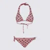 Dolce & Gabbana Pink And Black Bikini Set