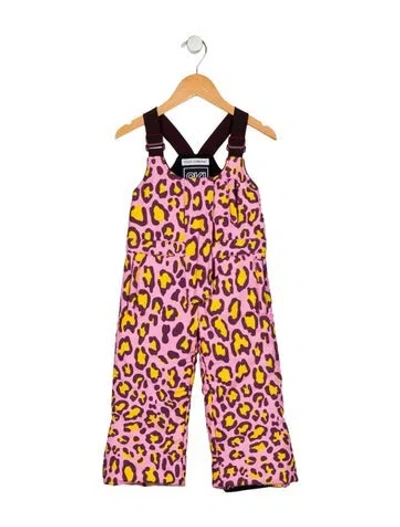 Pre-owned Dolce & Gabbana Babies' Pink And Multicolor Patterned Snow Pants