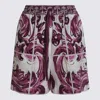 Dolce & Gabbana Maiolica Bermuda And Short Multicolor In Purple