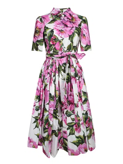 Dolce & Gabbana Women Flower Print Dress In Multi