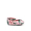 Dolce & Gabbana Pink Ballet Flats For Baby Girl With Logo