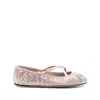 Dolce & Gabbana Dg Logo Satin Flat In Pink