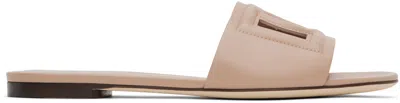 DOLCE & GABBANA PINK BIANCA FLAT SANDALS