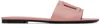 DOLCE & GABBANA PINK CALFSKIN 'DG' LOGO SANDALS