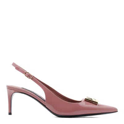 Dolce & Gabbana Pink Calfskin Heel Shoes