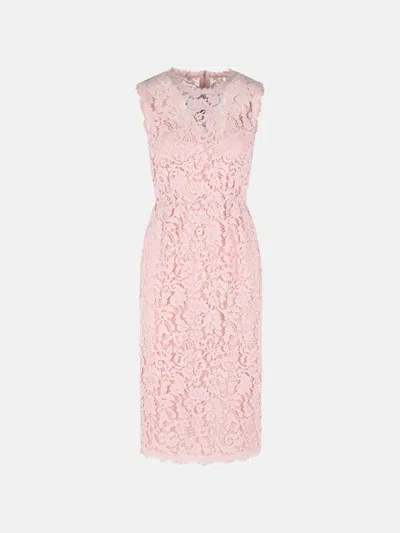 Dolce & Gabbana Pink Cotton Blend Dress