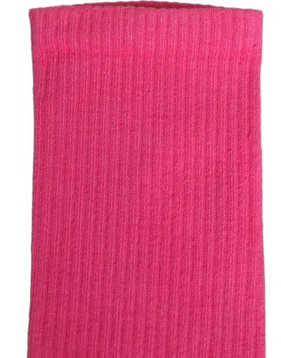 Dolce & Gabbana Pink Cotton Ribbed Mid Calf Women Accessory Socks