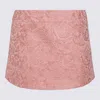 Dolce & Gabbana Pink Cotton Skirt In Rosa Polvere