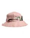 Dolce & Gabbana Pink Cotton Wide Brim Bucket Hat In Pink