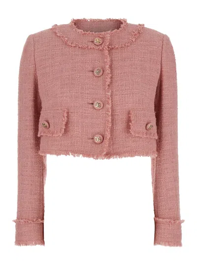 DOLCE & GABBANA PINK CROP JACKET